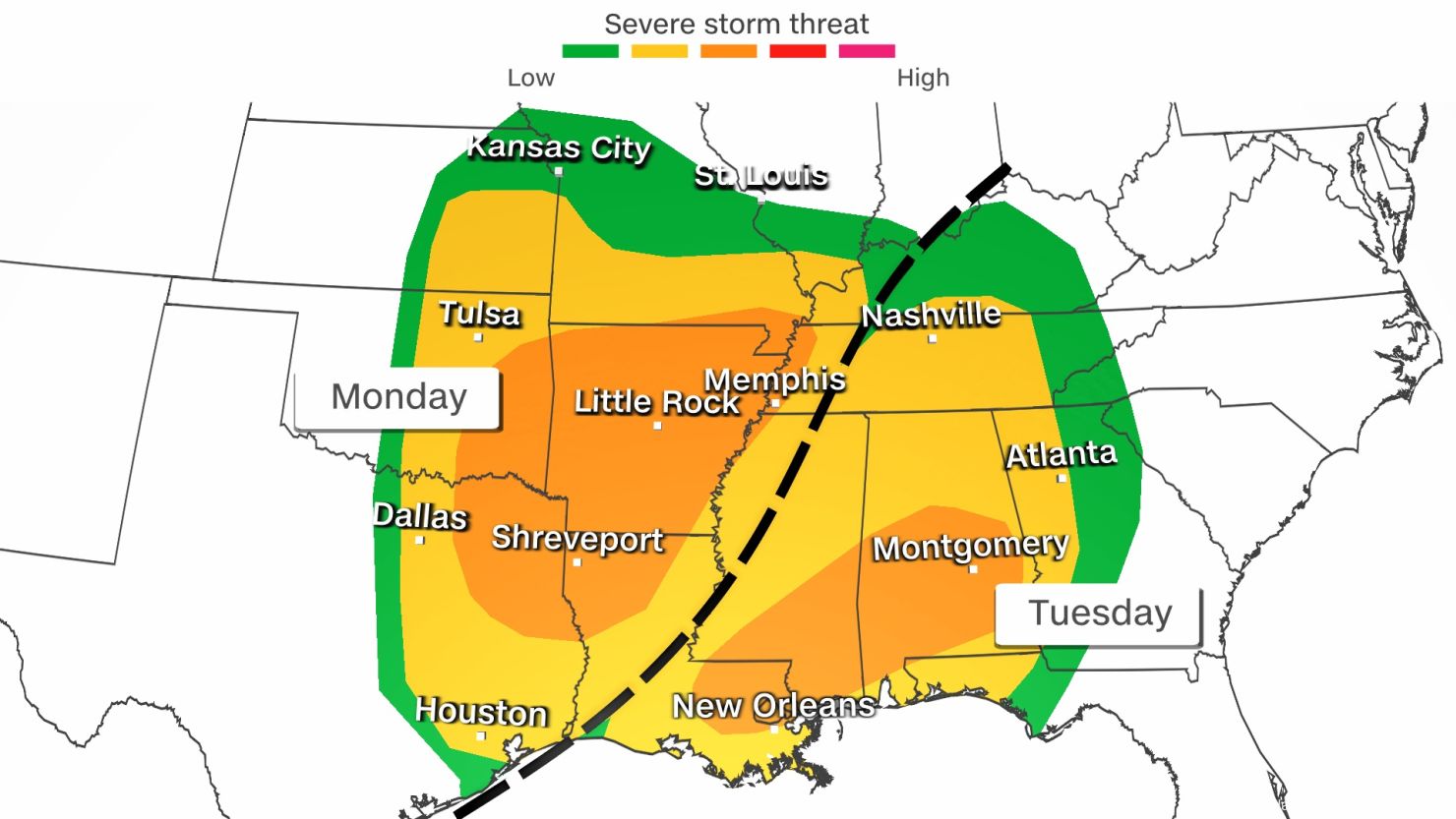 Severe Weather Alert: Torrential Rain Threatens Shreveport and Monroe – Roads Could Become Rivers